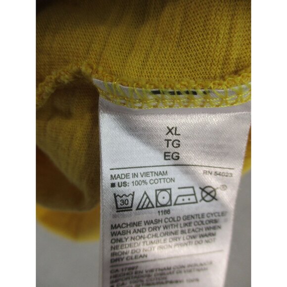 Old Navy Flannels Pumpkins Bonfires Autumn Graphic Tee Shirt Womens XL Yellow - Picture 6 of 8